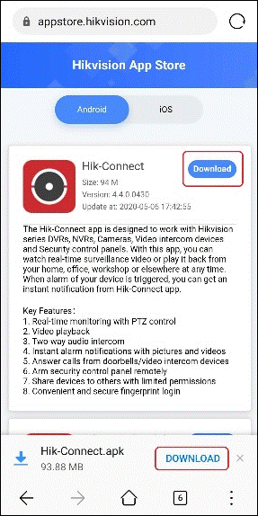 hikvision cameras app